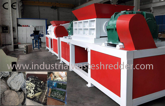 Plastic Lump Industrial Waste Shredder Double Shaft Low Energy Consumption