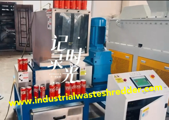 Un buon prezzo. 304 Acciaio inossidabile Twin Shaft Shredder per bottiglie vuote, Multifunzionale Aluminium Can Shredder Machine con parti metalliche in lamiera di acciaio inossidabile personalizzate in linea