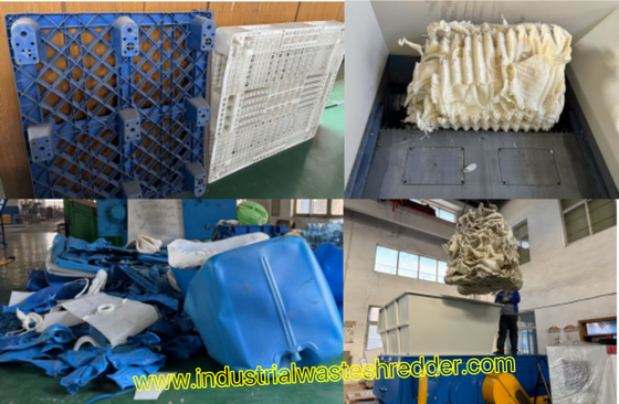 600 Modello Macchina di triturazione a singolo albero per il riciclaggio dei rifiuti di tessuti a pellicola di plastica